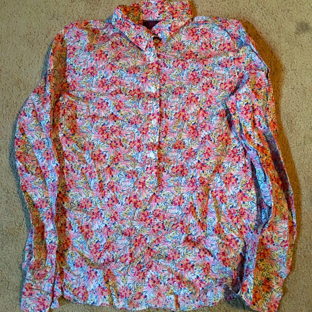 J Crew Liberty Of London Popover NWOT  12 PRICED AS MARKED $69 IS THE PRICE